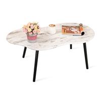 FEUFOAM Tables Basses de Ferme en Forme de Nuage - Table de canapé du Milieu du siècle - Table de Sol en Grain de Bois Blanc Unique - Table décorative Rustique pour canapé Central pour Salon - Petit