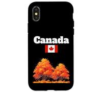 Feuillage d'automne Canadien Feuilles d'automne Souvenir du Drapeau du Canada Coque pour iPhone X/XS
