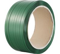 Feuillard de cerclage PET - Rouleau de cerclage en polyester - 15,9mm x 300m - Feuillard d'emballage vert - Matériel de cerclage robuste