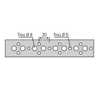 Simpson – Feuillard perforé acier FB20 – 20 mm x 10 m, ép. 0,09 mm