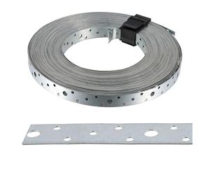 Feuillard perforé galvanisée - 20 x 0,9 mm x 25m