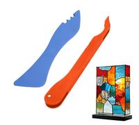 Feuille à main pour vitrage au plomb - Ensemble d'outils pour le travail du vitrail | Applicateur précis en ABS + acier, léger 16 g, design compact, accessoires pour la technologie, l'art du v