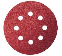Feuille abrasive Ø 115 mm G60, WP, 8 trous, velcro - 5 pièces