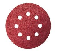 Feuille abrasive Ø 125 mm G40, WP, 8 trous, velcro - 5 pièces