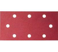 Feuille abrasive 93x185 mm G80, bois, 8 trous, velcro,B&D - 10 pièces