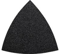 Feuille abrasive Delta avec bande auto-agrippante, non perforé Fein 63717089016 Grain 220 Cote d'encoignure 80 mm 50 pc(s)