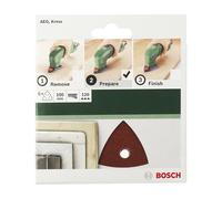 Feuille abrasive Delta avec bande auto-agrippante, perforé Bosch Accessories 2609256A58 Grain 120 Cote d'encoignure 105 mm 5 pc(s)