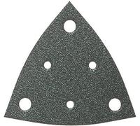 Feuille abrasive Delta avec bande auto-agrippante, perforé Fein 63717108047 Grain 40 Cote dencoignure 80 mm 5 pc(s)