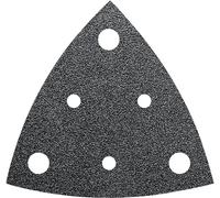 Feuille abrasive Delta avec bande auto-agrippante, perforé Fein 63717236010 Grain 40 Cote d'encoignure 80 mm 35 pc(s)