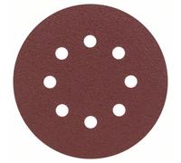 Feuille abrasive pour ponceuse excentrique avec bande auto-agrippante, perforé Bosch Accessories 2607019493 Grain 80 (Ø) 125 mm