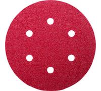 Feuille abrasive pour ponceuse excentrique avec bande auto-agrippante, perforé Bosch Accessories 2609256A30 Grain 60 (Ø) 150 mm