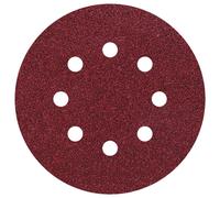 Feuille abrasive pour ponceuse excentrique avec bande auto-agrippante, perforé Wolfcraft 2251000 Grain 120 (Ø) 125 mm 5 pc(s)