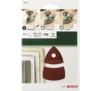 Feuille abrasive pour ponceuse Multi avec bande auto-agrippante, perforé Bosch Accessories 2609256A64 Grain 120 (L x l) 102 mm