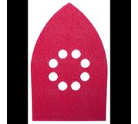 Feuille abrasive pour ponceuse Multi avec bande auto-agrippante, perforé Bosch Accessories 2609256A76 Grain 120 (L x l)