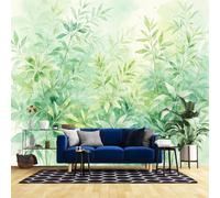 Feuille Aquarelle Papier Peint Panoramique 3D Poster Mural Pour Salon 371 Cm X 280 Cm (L X H) Papier Peint Intissé 3D Panoramique, Affiche Murale, Décoration Intérieure - Non Autocollant, Motif F