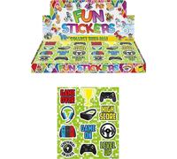 Feuille avec autocollants "Game Over" pack de 12 - polyester, plastique, film SG33068 (taille unique) (Coloré)