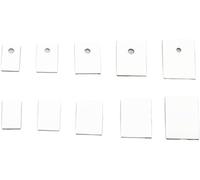 Feuille céramique en alumine, plaque de refroidiss Ensemble de tailles multiples d'isolation en céramique d'alumine d'oxyde d'aluminium blanc 29,3 W/mk 22.5KV(No Hole,50Pcs 17x22x1mm)