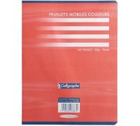 Calligraphe Feuillets mobiles perforés 7883C - Rose - 17x22 cm - 100 pages grands carreaux 80 g
