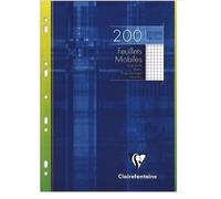 Feuille Clairefontaine Blanc Classique A4 200 feuilles perforées petits carreaux