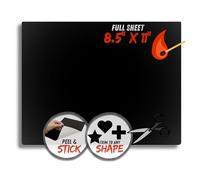 Feuille complète de papier autocollant noir Match Striker (21,6 x 27,9 cm) | Pièce de rechange pour allumettes de sécurité | Décollez et collez la forme et la taille personnalisées pour briquet