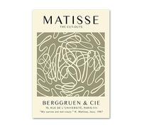 Feuille d’affiche d’Henri Matisse avec des lignes simples Illustration murale Peinture et impressions sur toile de Henri Matisse Tableau de décoration intérieure moderne 50x70cm Sans cadre