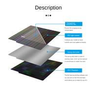 Feuille D'accessoires D'imprimante Double Face Pey + Pey, Plaque De Construction En Tôle D'acier À Ressort Pour Plaque De Lit X1 P1p 257x257mm