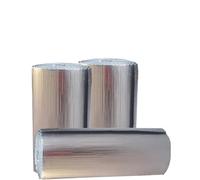 Feuille d'aluminium isolante Mousse isolante Feuil Rouleau d'isolation à bulles de papier d'aluminium de 5mm, auto-adhésif 5-50㎡ for tuyaux, murs de toit, fenêtres(50㎡)