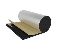 Feuille d'aluminium isolante Mousse isolante Feuil Rouleau d'isolation auto-adhésif en papier d'aluminium, insonorisé thermique, argent, noir, plusieurs tailles(25mm Thick,1x9m/3.3x29.5ft)