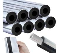 Feuille D'aluminium Isolation des Tuyaux en Mousse, Manchon de Protection Antigel Tuyaux pour Manchon D'isolation des chauffage gaine Mousse Protection ID16-219mm,1m long(22mmx10mmx90cm)