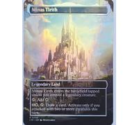 Feuille d'aluminium Minas Tirith #01 de style bande dessinée - Art personnalisé alternatif Motif Land légendaire MTG
