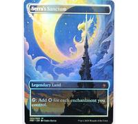 Feuille d'aluminium Sanctum de Serra #01 par CB - Art personnalisé alternatif Legendary Land MTG
