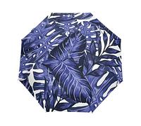 Feuille d'arbre Violet Noir Parapluie Pliant Ouverture et Fermeture Automatique Protection UV Parapluies Pliant Coupe-Vent Ultra-léger pour Voyager Plage Femmes Enfants Fille