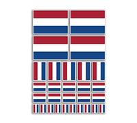 Feuille d'autocollants A4 drapeaux des Pays-Bas en vinyle - Pays-Bas - Pays-Bas - Drapeau national - Vacances - Voyage - Voiture - Esthétique #80018