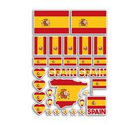 Feuille d'autocollants A4 drapeaux Espagne en vinyle - Pays espagnol, Europe, drapeau national du monde, vacances, voyage, vacances, voiture, esthétique #80025