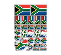 Feuille d'autocollants A4 en vinyle avec drapeaux de l'Afrique du Sud - Drapeau national du monde africain - Vacances - Vacances - Voiture - Esthétique #80094