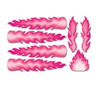 Feuille d'autocollants A4 en vinyle Flammes roses - Véhicule de pompiers, voiture, vélo, vitesse, moto, passe-temps, loisirs créatifs, scrapbooking, journal décoratif, cadeau #82547