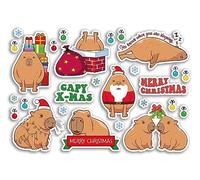 Feuille d'autocollants A5 Capybara en vinyle - Animaux de la nature Scrapbooking Décoration de voyage festive Noël filles garçons Esthétique #81057