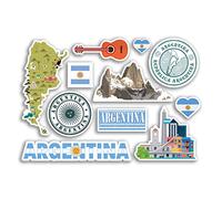 Feuille d'autocollants A5 en vinyle - Monuments, carte de la culture, pays des vacances, drapeau de voyage #78476