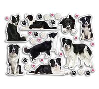 Feuille d'autocollants A5 en vinyle Border Collie - Chiens Chiots Animaux Scrapbooking Décoration Voyage Étiquette Amis Filles Garçons Esthétique #80810