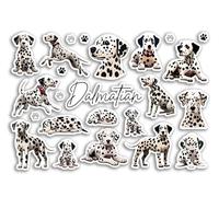 Feuille d'autocollants A5 en vinyle dalmatien - Chiens à pois - Animaux de compagnie Animaux Scrapbooking Étiquette Amis Filles Garçons Esthétique #81520
