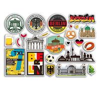 Feuille d'autocollants A5 en vinyle de Berlin - Monuments allemands pour vacances, timbre carte d'été, drapeau, voyage, ville, bagages, scrapbooking #79038