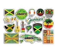 Feuille d'autocollants A5 en vinyle Jamaïque - Monuments du pays des Caraïbes, timbre de vacances, carte d'été, drapeau de voyage, ville, bagages, scrapbooking #79028