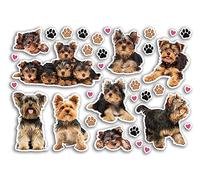 Feuille d'autocollants A5 en vinyle Yorkshire Terrier - Chien Chiot Yorkshire Yorkshire Yorkshire Scrapbooking Décoration Voyage Étiquette Amis Filles Garçons Esthétique #80813