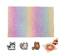 Feuille de à repasser - Tapis de loisirs créatifs à paillettes arc-en-, matrice synthétique renforcée + bord indéchirable, répartition uniforme de la chaleur, épaisseur 0,2 mm | Parfait
