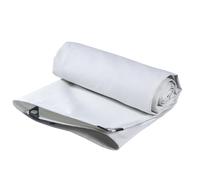 DMCHENGMA Feuille de bâche Blanche 1,2x1,5m/1,2x1,8m/1,2x2,4m/1,5x1,5m Bâche en PVC Robuste Feuille de Sol résistante à l'eau Couvertures de bâche polyvalentes(1.5x2m)