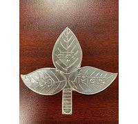 Feuille de Bael en argent pur/Bilva Patra en argent Shiv Om Namah Shivay Religion hindoue Offering (100 pièces (100 GMS))