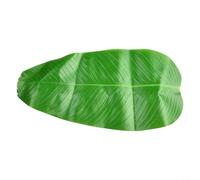 Feuille de bananier artificielle pour décoration de table de fête hawaïenne, drapeau de table tropical avec feuilles vertes en PVC, centre de table artificiel pour