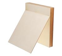 Feuille de Bois Rectangulaire Vierge 12 feuilles de contreplaqué brutes et lisses, morceaux bois rustiques carrés for la peinture, le pyrogravure, découpage décoration intérieure à faire soi-même