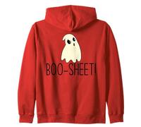 Feuille de Boo ! Mème fantôme en colère d'halloween Amusant au Dos Sweat à Capuche