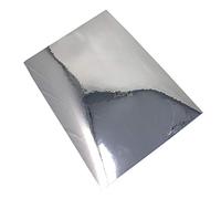 Feuille de bricolage autocollante DIN A4 - Film artistique métallique brillant - Film de traceur - Bricolage (chrome argenté, 1 feuille DIN A4)